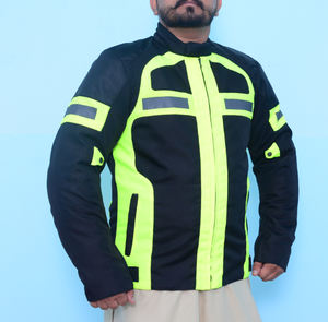 เสื้อแจ็คเก็ตมอเตอร์ไซค์ผ้าคอร์ดูร่าขายส่งสำหรับฤดูหนาว พร้อมแถบสะท้อนแสงเพื่อความปลอดภัยและแผ่นป้องกันที่ถอดออกได้ - Product Image 5