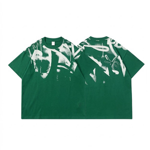 เสื้อยืดทรงบ็อกซี่ผ้าฝ้าย 100% หนานุ่มพิเศษ |   เสื้อยืดโอเวอร์ไซส์ลายสกรีนวินเทจ |    เสื้อยืดทรงหลวมสำหรับผู้ชาย - Product Image 1