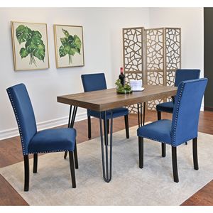 Set da Pranzo Ashzo 5 Pezzi, Tavolo Elegante con 4 Sedie, Disponibile in 3 Opzioni di Colore - Product Image 2