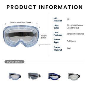 EN166F Certified over the glasses anti-bacterial industrial safety goggles for medical and dust-free environments - Product Image 5