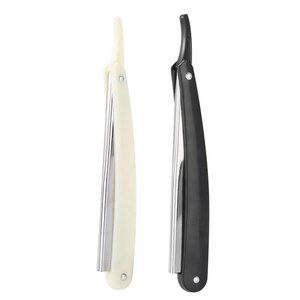 มีดโกนหนวดแบบมืออาชีพ ใบมีดตรง สแตนเลสสตีล คมกริบ พับได้ พร้อมใบมีดสำรอง - Product Image 1
