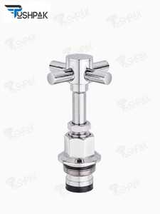 Componentes de válvula industrial mecanizados con precisión, con eje cromado y accesorios de fijación, movimiento rotatorio suave, acabado plateado - Product Image 3