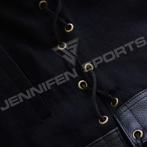 Custom Made Motorbike Canvas&Leather <b>Vest</b> For Men All Sizes and Colors Available Breathable Motorcycle Genuine Leather <b>Vest</b> - Product Image 3