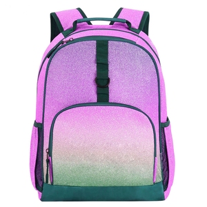 Mochila Deportiva Ligera con Diseño Brillante para Niñas, con Correa de Cadena, Cierre de Cremallera, Diseño con Purpurina, Talla Grande - Product Image 1