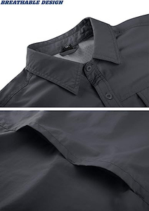 Camisa de Manga Larga para Hombre, Corte Regular, Color Sólido, Informal, para Otoño, Transpirable, 100% Algodón Tejido - Product Image 5