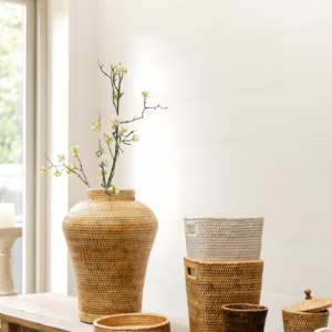 Vase en rotin tressé à prix abordable, vases en fibres naturelles de qualité supérieure, porte-fleurs - Product Image 2