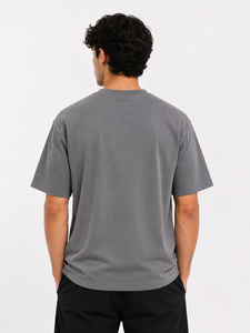 เสื้อยืดเดเมลาทรงปกติสำหรับผู้ชาย แขนสั้น คอกลม พิมพ์ลาย ผ้าถัก 100% คอตตอน ป้องกันขนร่วง ระบายอากาศได้ดี  แบบคัสตอมด้านหน้า - Product Image 4