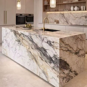 Encimera de Cocina de Mármol Sólido con Isla en Cascada - Product Image 1