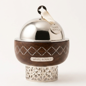 Olla para Servir con Aislamiento Térmico de Diseño Elegante, Acabado en Madera y Cromo, con Base Geométrica, para Catering de Ramadán y Eid - Product Image 1