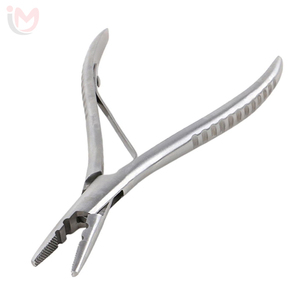 Professional Gold Black Hair Extension Tools Set Dual Pliers Pulling Hook Loop <b>Needle</b> Wire Threader Leather <b>Case</b> Kit 5Pcs OEM - Product Image 3
