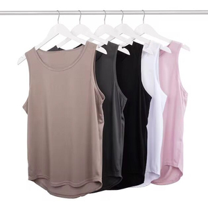 Camiseta sin mangas de punto blanca para hombre, cuello redondo, informal, lisa - Product Image 6