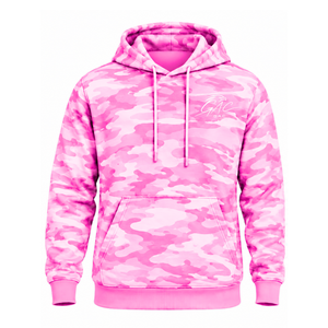 <b>Mens</b> <b>Pink</b> Camouflage Eco-Friendly Winter Hoodie Pullover Long Sleeve Drawstring Hood Kangaroo Pocket Streetwear Casual - Product Image 1