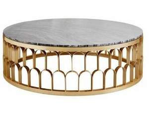 Table basse moderne de luxe au design unique et attrayant, en métal, fabriquée en Inde, pour la maison - Product Image 3