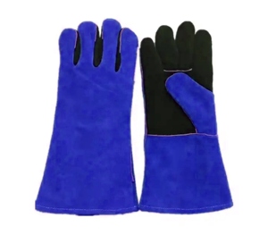 Gants de soudage en cuir de vachette renforcé, respirants, résistants à la chaleur et aux étincelles, pour travaux de construction - Product Image 6
