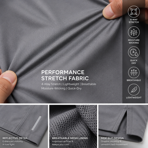 Shorts de sport décontractés pour hommes X Sports City – Couleurs premium, séchage rapide, en polyester tricoté, pour l'été, taille élastique, coupe mi-longue - Product Image 5