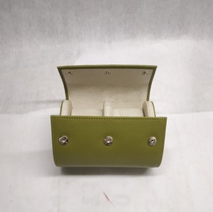 Étui de rangement pour montres en cuir véritable de luxe, boîte organisatrice avec fentes, doublure en velours doux, cadeau de mariage, logo personnalisé gravé - Product Image 2