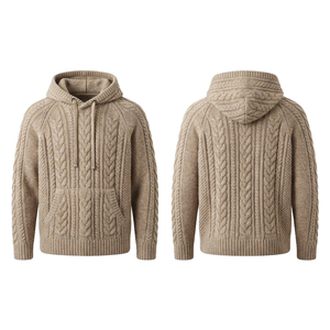 Sudadera con capucha de punto vintage con lavado ácido de alta calidad OEM para hombre, sudadera con capucha pesada de forro polar con cremallera y bordado personalizado - Product Image 5