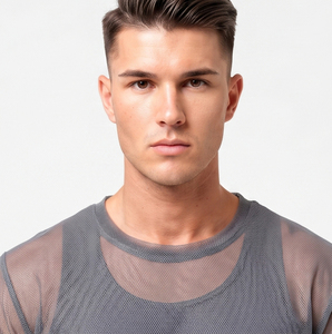 เสื้อยืด See High Street ป้องกันรังสียูวี ระบายอากาศได้ดี แขนสั้น ทรงโอเวอร์ไซส์ ผู้ชาย สวมใส่สบาย น้ำหนักเบา ผ้าตาข่ายบางเบา โพลีเอสเตอร์ 100% - Product Image 4
