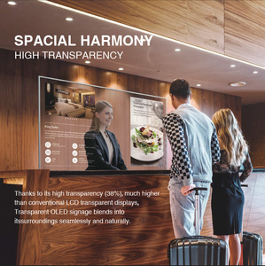 Biển Báo Kỹ Thuật Số Màn Hình OLED Kính Trong Suốt Đặt Sàn Nhà Máy Màn Hình Thiết Kế Đặc Biệt - Product Image 3