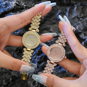 Reloj de Cuarzo para Mujer con Caja y Correa de Aleación con Incrustaciones de Diamantes de Imitación y Pantalla de Agujas - Product Image 1