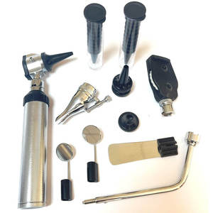 ชุดเครื่องมือวินิจฉัยทางหู คอ จมูก แบบพกพาขนาดเล็ก ใช้ไฟเบอร์ออปติก  ทำจากเหล็กกล้าไร้สนิมคุณภาพสูง ยี่ห้อ MEDZORA SURGICAL  ใช้งานด้วยมือ - Product Image 1