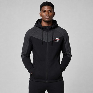 Sweat à capuche zippé personnalisé pour homme, tissu de qualité supérieure, capuche à cordon réglable, fermeture entièrement zippée, idéal pour les marques, la vente au détail et la vente en gros - Product Image 1