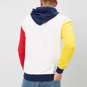 Sudaderas con Capucha de Algodón para Hombre, con Bloques de Color a la Moda y Costuras Multicolores - Product Image 4