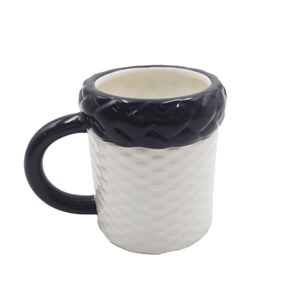 Creative Hand-painted Architectural <b>Ceramic</b> <b>Mug</b> / HANDGRIP Shape Eco-Friendly Matte Finish Party Gift Box - Product Image 3