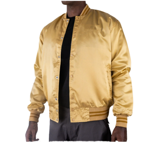 Cowboy High Quality Mens Satin Bomber Jacket Lightweight Zip Up Casual Streetwear Varsity Style Spring Autumn <b>Coat</b> - Product Image 5