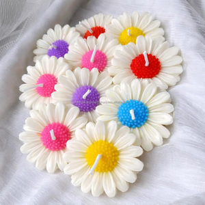 Handmade Daisy <b>Candle</b> Set White Purple Floral Decorative <b>Candles</b> for Wedding Favor <b>Gift</b> USA - Product Image 2