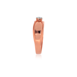 Anillo Solitario para Hombre Rosy Brilliance, Anillo de Diamantes The Modern Muse, Anillo de Diamantes Velvet Rose - Product Image 4