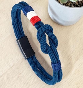 Trendy SNH Cute Unisex Milan Leather and Cotton Nautical Adjustable <b>Bracelet</b> for Children's Anniversary Occasion - Product Image 1