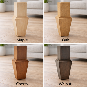 Decorative Square Tapered Wooden Furniture Legs Tiered Tall Sofa Feet Replacement for Luxury Couch Chair Cabinet Dresser - Product Image 4