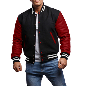 2024 New Arrival <b>Men's</b> Slim Fit Hip Hop Varsity Jacket High Quality Custom Stand Collar High Visibility for <b>Men</b> - Product Image 1