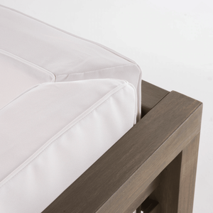 Set di Mobili da Giardino OANA con Divanetto Angolare Bianco e Tavolino da Caffè, Elegante Arredamento per Esterni - Product Image 6