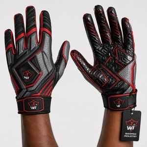 Training and Game Day Use American Football <b>Gloves</b> for Men and Youth, Sticky <b>Grip</b> Performance Receiver <b>Gloves</b> - Product Image 3