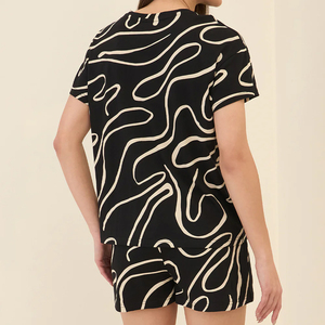 Último Diseño, Vestido de Dos Piezas con Cuello en V, Tela Jersey Transpirable, Nuevo Diseño, Traje Informal para Mujer, Conjuntos de Verano de Alta Calidad - Product Image 2