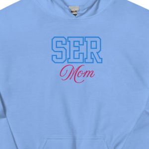 Sudadera con Capucha Unisex Bordada para Mamá, Color Azul Claro, Sudadera con Capucha de Felpa Suave, Estilo Casual para Uso Diario, Prenda Cómoda - Product Image 4