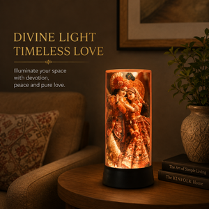 Divine Glow Radha Krishna LED Table Lamp Spiritual <b>Night</b> <b>Light</b> Home Temple Bedroom Decor USB Powered Gift 9.5 Inch Acrylic Lamp - Product Image 3