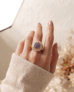 แหวนแชมป์แบบวงกลมประดับเพชรโมอิสซาไนต์ ทอง 14K ของขวัญสำหรับแชมป์ฟุตบอล ของที่ระลึกสำหรับผู้ชนะรางวัล - Product Image 5