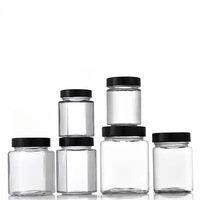 Spot penyimpanan botol madu segi enam baru, toples bersegel kaca makanan 180ml 280ml 380ml 730ml dengan tutup Tinggi