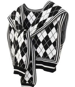Fashionable Simple Knitted New Spring and Autumn Cross Knit Shawl Outside with Decorative Ins <b>Vest</b> - Product Image 4
