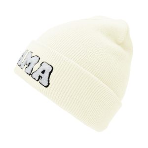 Bonnet en acrylique recyclé doux, personnalisé, tricoté pour l'hiver, avec logo brodé à marque privée, à revers, unisexe, style streetwear - Product Image 2
