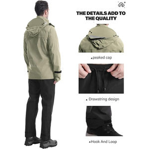 Traje de Lluvia de Alta Visibilidad Color Negro con Bandas Reflectantes para Trabajo en Carretera y Nocturno - Product Image 5