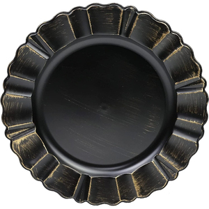 Assiette de Présentation Ronde en Métal Noir Thermolaqué à Vente Rapide – Design Élégant pour Vaisselle et Plats - Product Image 3
