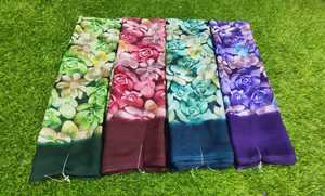 Premium quality sunshine georgette <b>saree</b> with <b>blouse</b> party wear <b>saree</b> export quality bulk supplier - Product Image 2