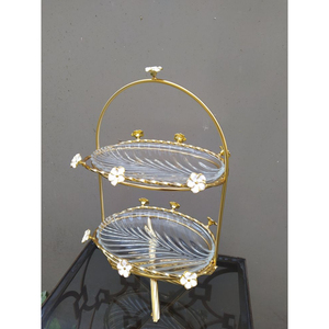 <b>Prime</b> Quality Three Tier Woven Rattan Cake Stand Handmade Wooden Display Tray Multi Layer Round Shape For Wedding And Parties - Product Image 6