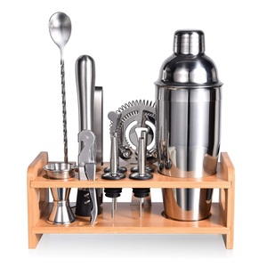 Ensemble de bar en acier inoxydable plaqué nickel et or rose de luxe avec logo personnalisé - Product Image 2