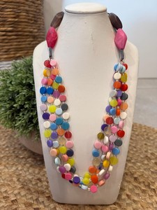 Collar de Resina Hecho a Mano Multicolor con Cuentas, Joyería de Lujo, Artesanía de Resina, Estilo Bohemio Indio, Hadas, Amor, Música, Anime - Product Image 4