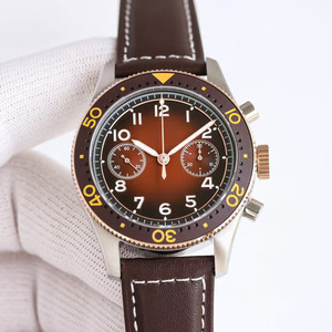Mature Men's Luxurious Sapphire Crystal <b>Chronograph</b> <b>Automatic</b> Mechanical Watch for Casual Business Banquets - Product Image 1